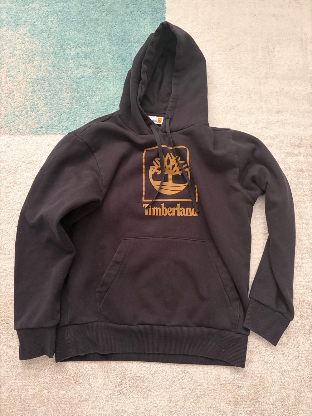 Timberland Black Hoodie with Gold Logo